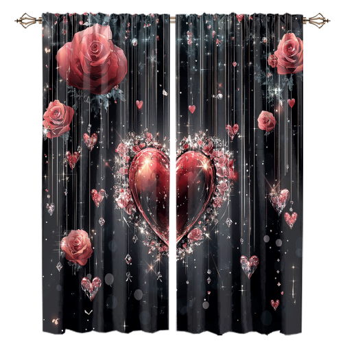 Watercolor Valentines Day Love Print Modern Glitter Diamond Design Moon Crown Theme CGCL 1 4