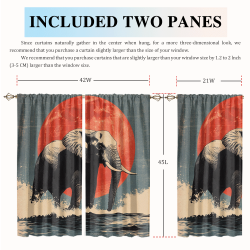Watercolor Japanese Style Elephant Modern Wildlife Elephant Japanese Great Wave Red Sun CGCL 2 1