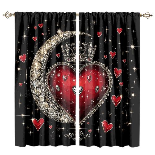 Watercolor Valentine Day Crown Theme Abstract Glitter Heart Prints Moon Diamond Designs CGCL 1 1