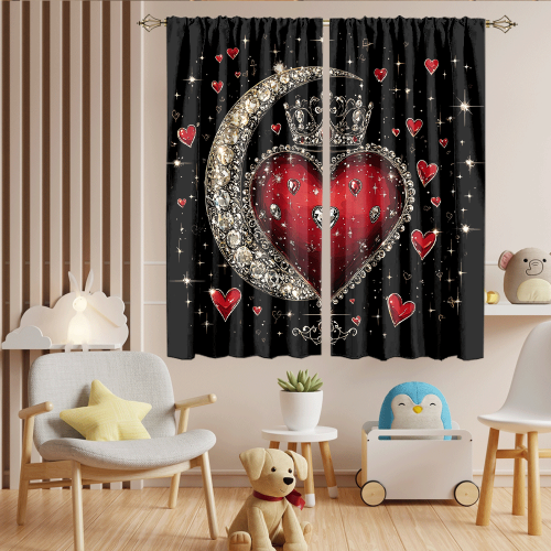 Watercolor Valentine Day Crown Theme Abstract Glitter Heart Prints Moon Diamond Designs CGCL 6