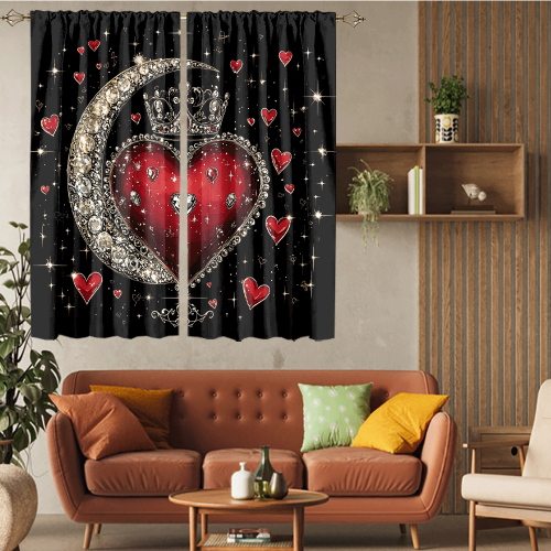 Watercolor Valentine Day Crown Theme Abstract Glitter Heart Prints Moon Diamond Designs CGCL 5