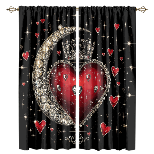 Watercolor Valentine Day Crown Theme Abstract Glitter Heart Prints Moon Diamond Designs CGCL 1 2