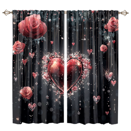 Watercolor Valentines Day Love Print Modern Glitter Diamond Design Moon Crown Theme CGCL 1 1