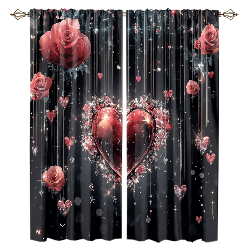 Watercolor Valentines Day Love Print Modern Glitter Diamond Design Moon Crown Theme CGCL 1 6