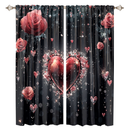 Watercolor Valentines Day Love Print Modern Glitter Diamond Design Moon Crown Theme CGCL 1 2