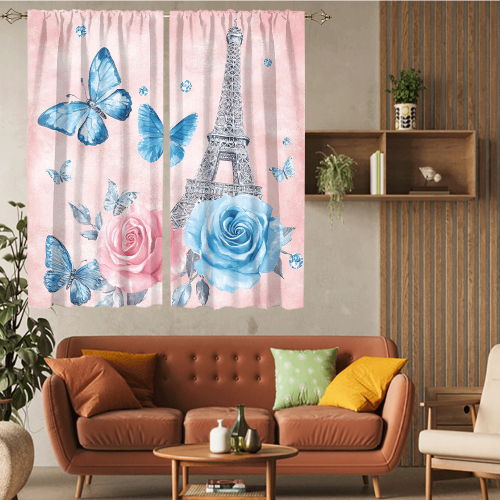 Abstract Eiffel Tower Florals Rustic Romantic Paris Spring Rose Print Butterfly CGCL 5