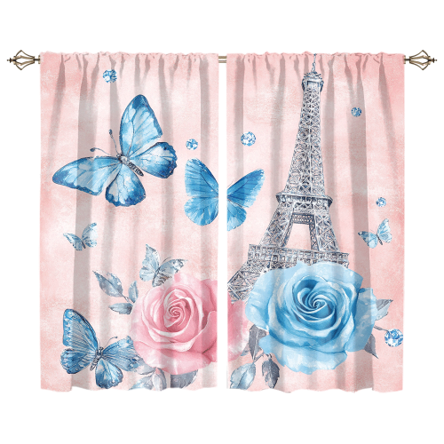 Abstract Eiffel Tower Florals Rustic Romantic Paris Spring Rose Print Butterfly CGCL 1 7