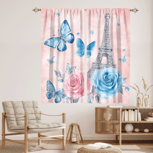 Abstract Eiffel Tower Florals Rustic Romantic Paris Spring Rose Print Butterfly CGCL 4
