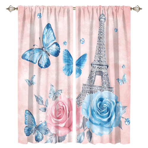Abstract Eiffel Tower Florals Rustic Romantic Paris Spring Rose Print Butterfly CGCL 1 6