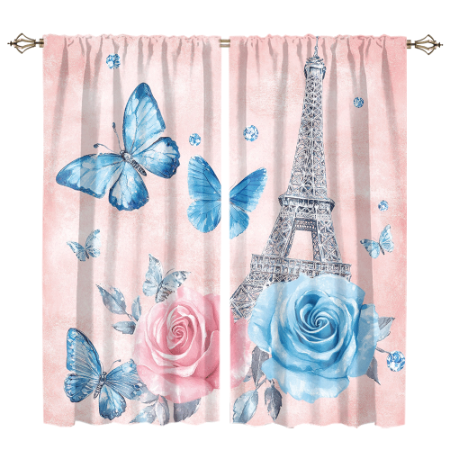 Abstract Eiffel Tower Florals Rustic Romantic Paris Spring Rose Print Butterfly CGCL 1 1