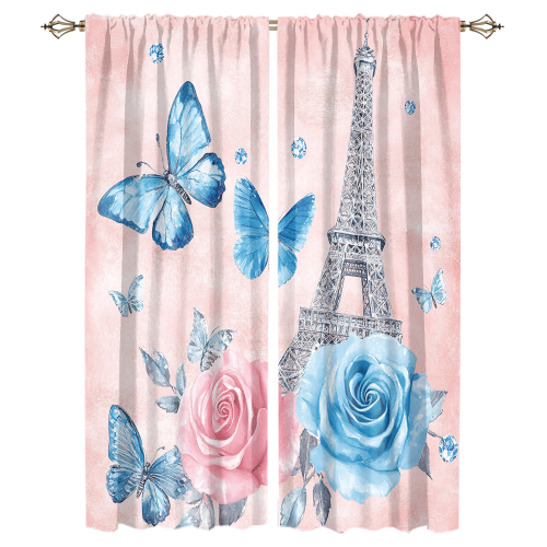 Abstract Eiffel Tower Florals Rustic Romantic Paris Spring Rose Print Butterfly CGCL 1 3