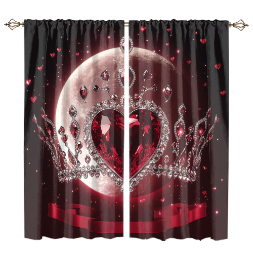 Abstract Valentines Day Love Print Rustic Glitter Diamond Design Moon Crown Theme CGCL 1 1