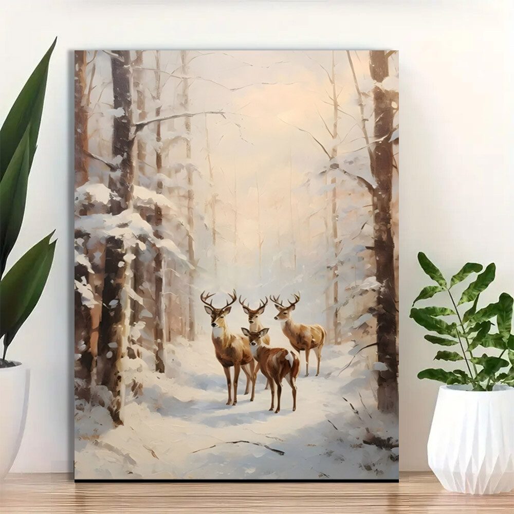 Vintage-Deer-in-Snowy-Forest-Oil-Painting-Print---Winter-Landscape-Art---Snowy-Art-Digital---Deer-Art-Print-6-8d26d37266f1ebdcded7bdf45b195605